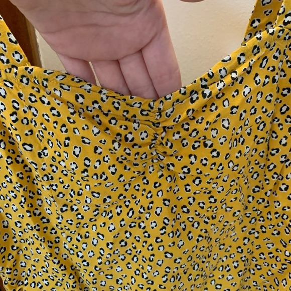 Charlotte Russe Mustard Leopard Blouse - Picture 3 of 5